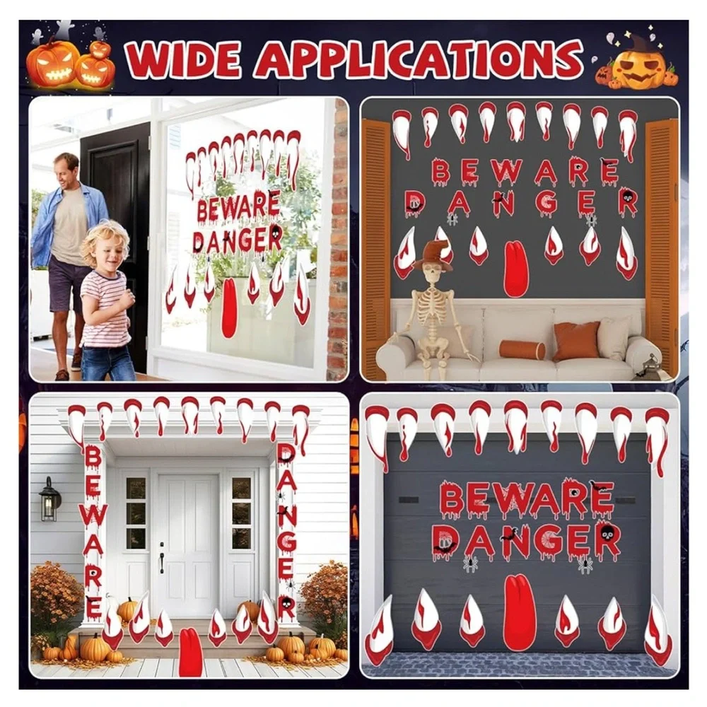 Halloween Trunk or Treat Vampire Mouth Decoration Kit Halloween Car Trunk